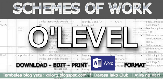 SCHEME OF WORK