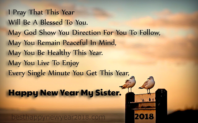 Happy New Year SMS For Sister
