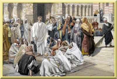 "The Pharisees Question Jesus" -- by James Tissot - PD-1923