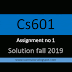 Assignment solution CS601 –Data Communication  2019
