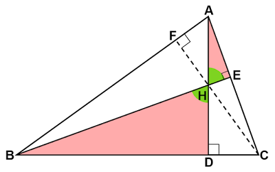 垂心周りの直角三角形の相似