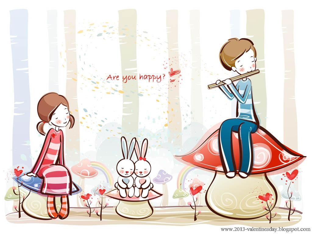 Cute Cartoon Couple Love Hd wallpapers for Valentines day | Indian and ...