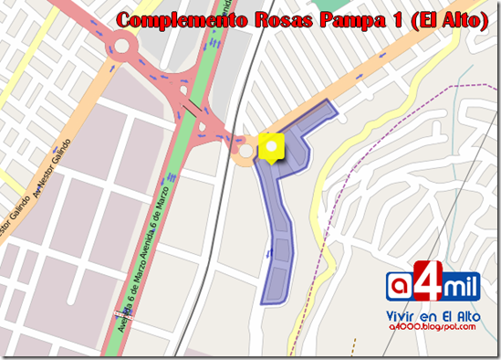 Complemento Rosas Pampa 1 (1994): zona del Distrito 1 de El Alto