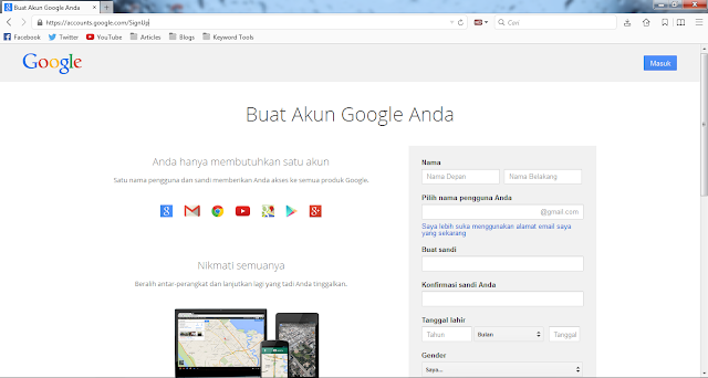 cara membuat akun email google