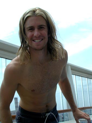 Photo of shirtless Gavin Creel