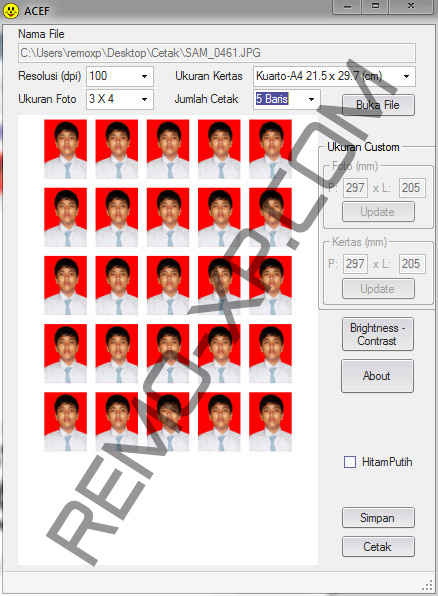 ACEF 2  Aplikasi Cetak Pas Photo ~ downloader