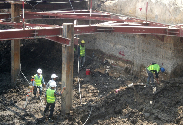 Tiến độ thi công đoạn ngầm ga Ba Son của tuyến metro số 1