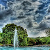 Fountain with Cloud Dreamy Wallpaper