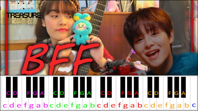 BFF (Best Friend Forever) by TREASURE (The Mysterious Class) Piano / Keyboard Easy Letter Notes for Beginners