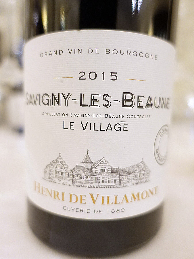 Henri de Villamont Savigny-Les-Beaune Le Village 2015 (91 pts)