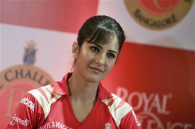 Bollywood actress Katrina Kaif looks on during a promotional event for IPL
