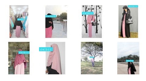 Foto dwibcc Pake Hijab Syari Warna Pink 