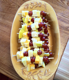 fruit and cheese kebab