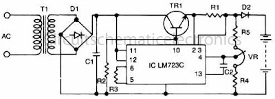 Accu charger with IC LM723C