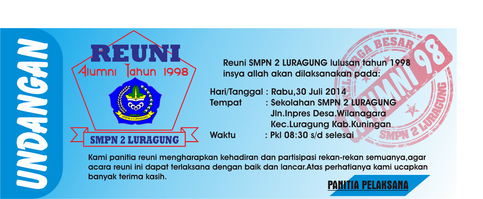 Contoh Spanduk Undangan Reuni kumpulan contoh spanduk