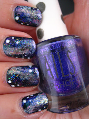 Galaxy-nails-blue-pink-white-gold-glitter-nail-art