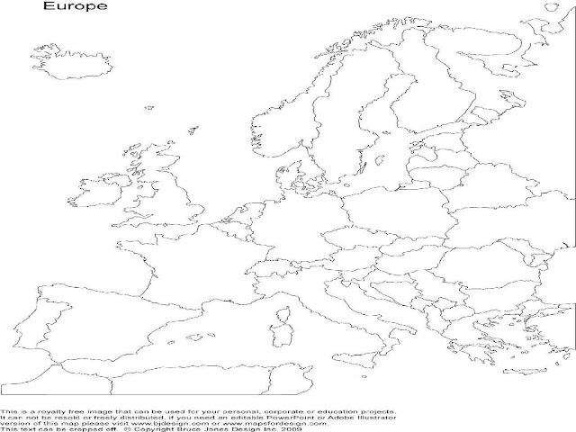 Printable Outline Map Of Europe