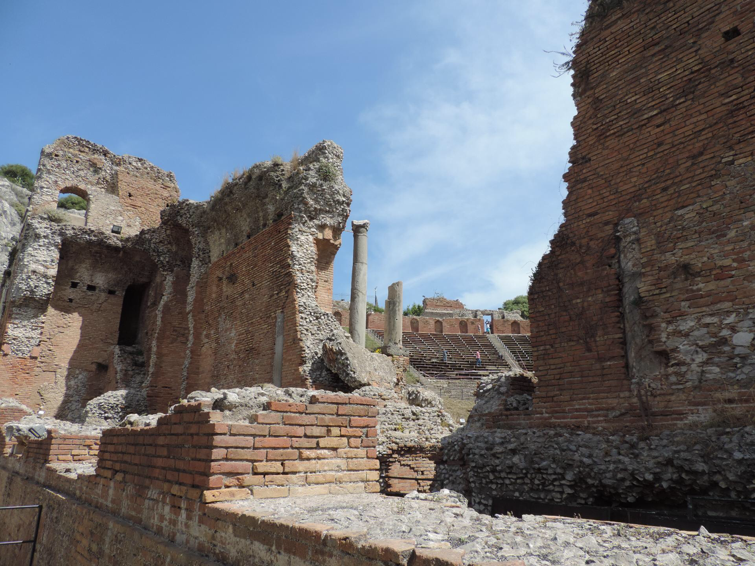 Taormina - Teatro Greco ruïnes. 