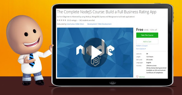 [100% Off] The Complete NodeJS Course: Build a Full Business Rating App| Worth 195$