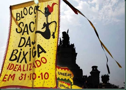 O Bloco da Saci da Bixiga na 14ª Romária a Pé Grito dos Excluidos de São Paulo. . Da Praça da Sé ao Monumento da Independência. São Paulo, SP. Fotos: Jesus Carlos.