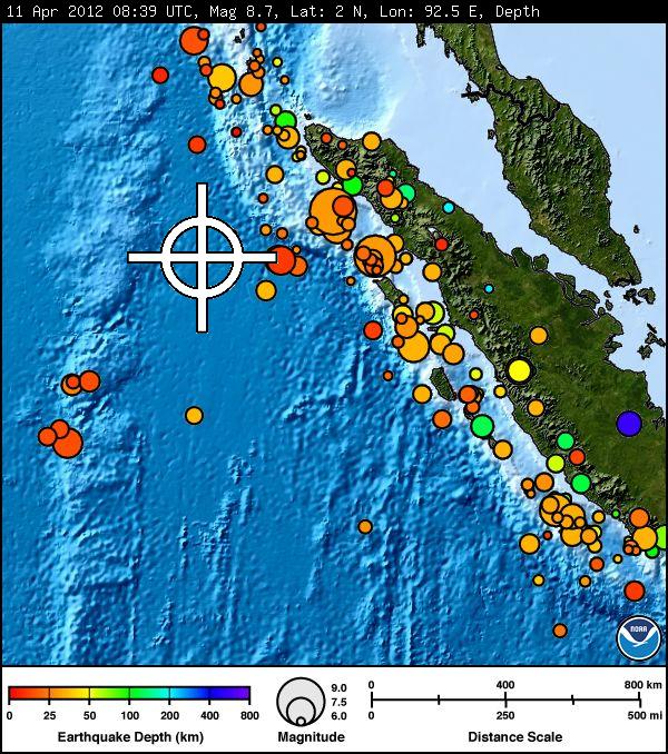 Gempa bumi 8.9 magnitud menggegar Aceh jam 4.35 petang