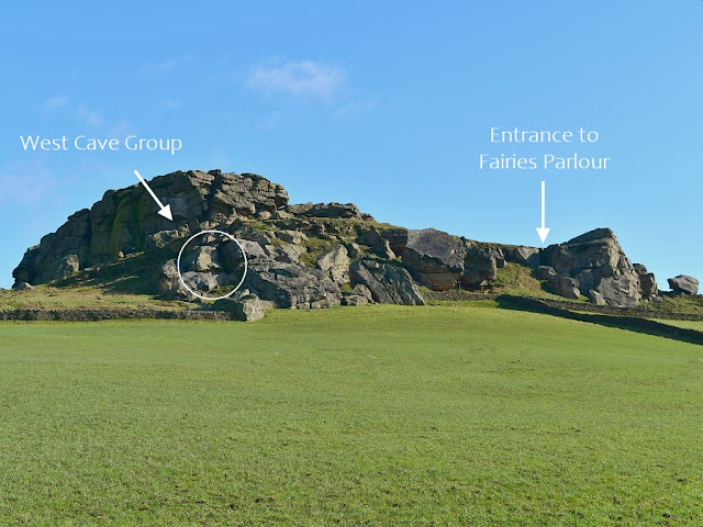 Almscliffe Crag - caves