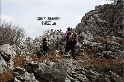 Los últimos metros para la cima de Oriol