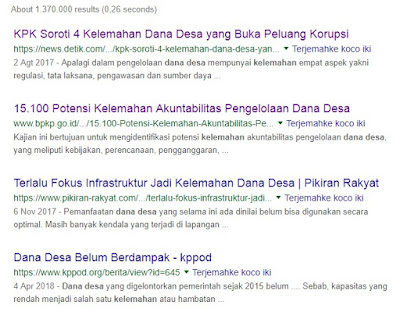 kelemahan dana desa