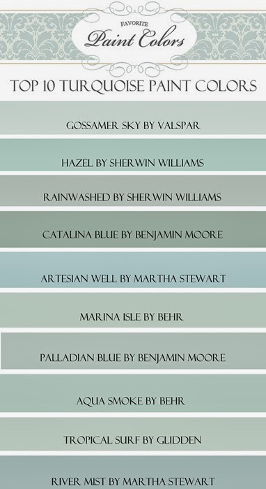 My Top Ten "Turquoise" Paint Colors | Favorite Paint ...