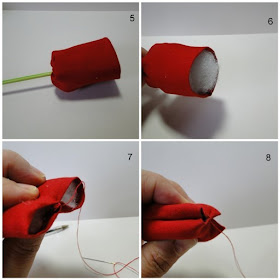 Tutorial de tulipán de tela