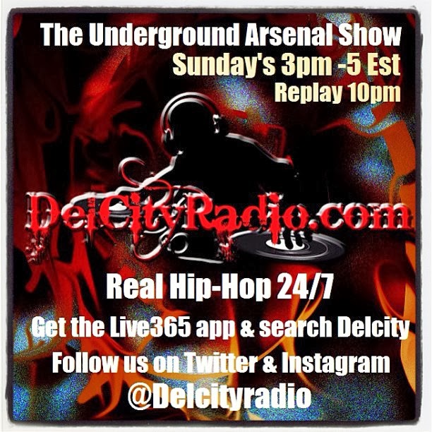 http://www.mixcloud.com/DelCityRadio/the-underground-arsenal-show-11-3-13/