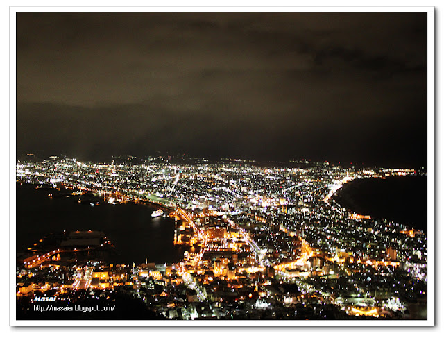 函館百萬夜景，百萬的喔