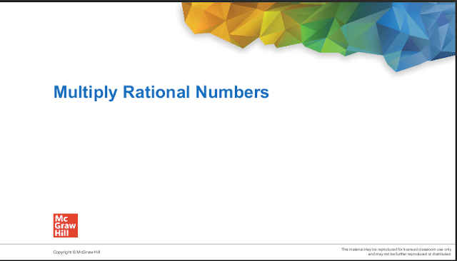 حل درس Multiply Rational Numbers الرياضيات المتكاملة الصف السابع