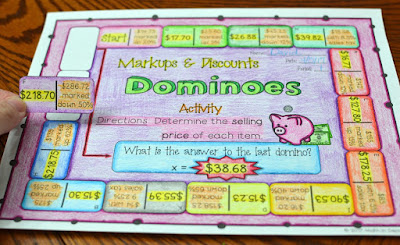 Markups and Discounts Dominoes Activity