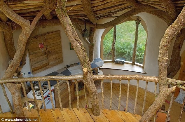 Man Builds Fairy Tale Home for His Family – Total Cost £3,000 - Hobbit Home View from Loft