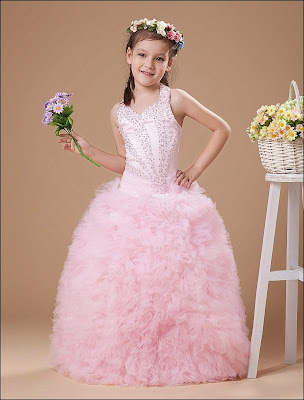 pink gown for kids