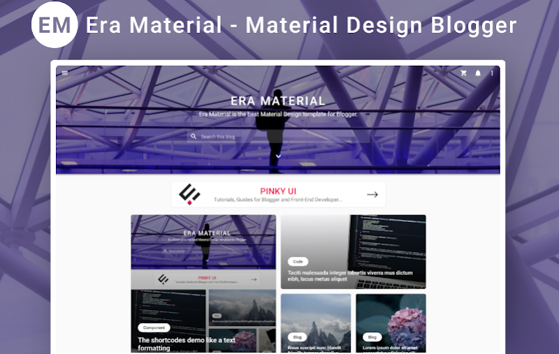 Era Material Responsive Blogger Template