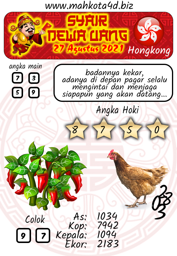 Syair Prediksi Togel Hongkong - HK Jum'at, 27 - Agustus - 2021