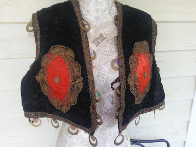 black velvet antique vest