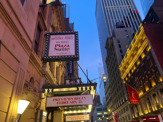 Plaza Suite 2022 Broadway Revival Marquee at Sunset