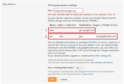 Cara Setting Custom Domain Pada Blogger