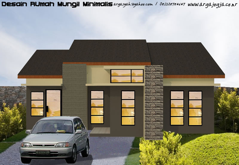 Sanjaya Profil Beton: Desain Rumah Modern Mungil Minimalis 