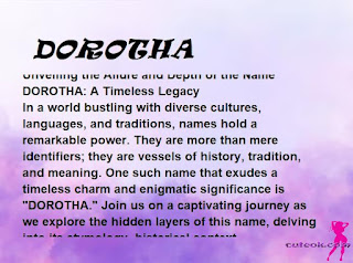 meaning of the name "DOROTHA"