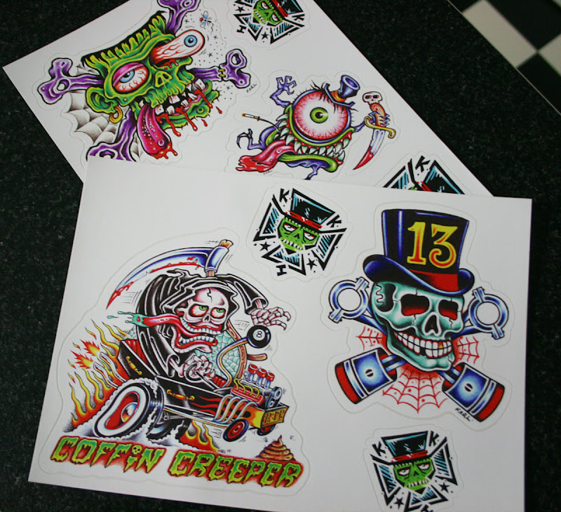 Karl Kaufmann low brow monster stickers title=