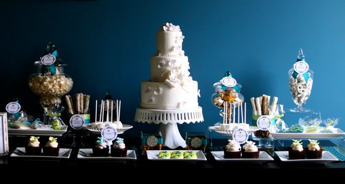 I was invited to create a wedding cake and dessert table design that you