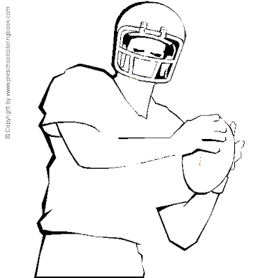  Football Player of Sports Coloring Pages 