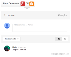 Tampilkan dan sembunyikan komentar google plus blog