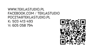 Wizytówki dla Tekla Studio, identyfikacja wizualna, projekt graficzny