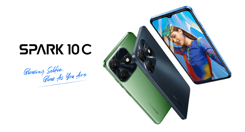 TECNO Spark 10C design and different colors