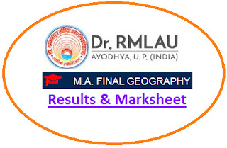 Avadh University MA Geography Final Result 2024